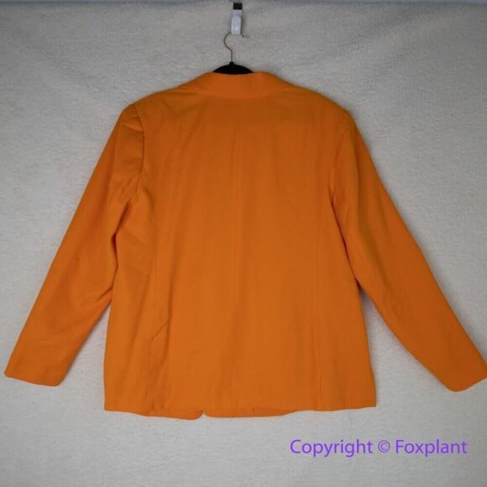 Eloquii Orange Long‎ Sleeve Blazer With Pockets Plus Size 14 - Picture 8 of 14